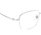 Titanium Elegance: Silver |Square |Full Rim