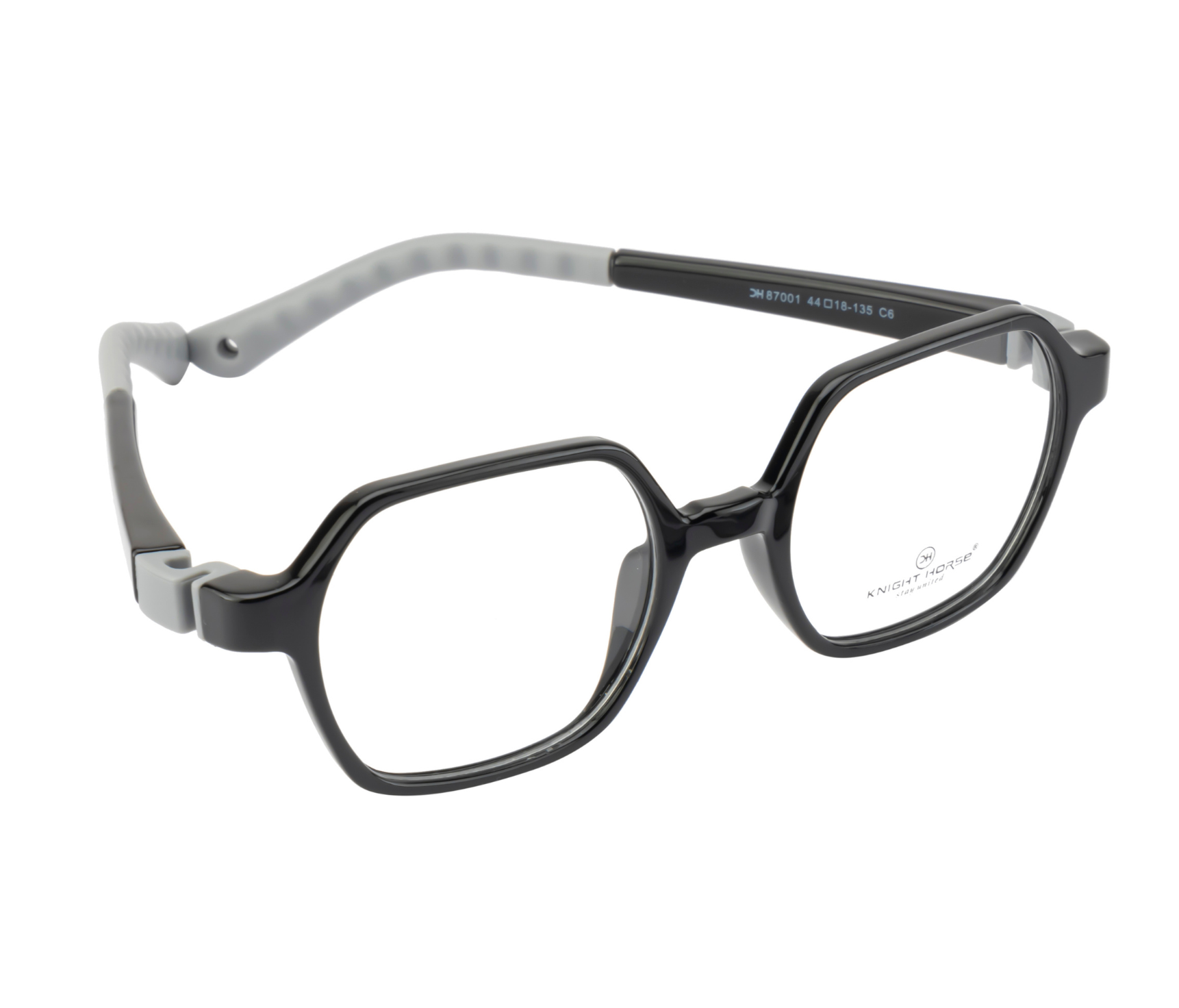 Kids Eyewear Frames in Black with Flexible Hinges - Lightweight