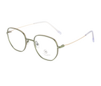 Geometric Eyewear: Lightweight Metal Frames in Striking Green