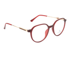 Geometric TR90 Eyewear - Maroon Elegance