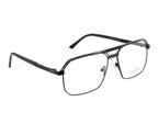 Metal Eyewear - Black Color | Geometric Design | with Spring Hinges | Double Bar