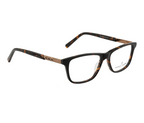 Classic Brown Rectangular Eyewear Frame with Spring Hinges