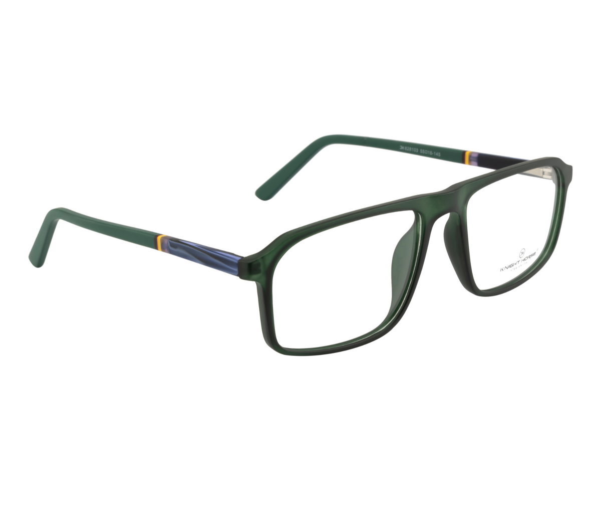 Green Rectangle Eyewear with Spring Hinges
