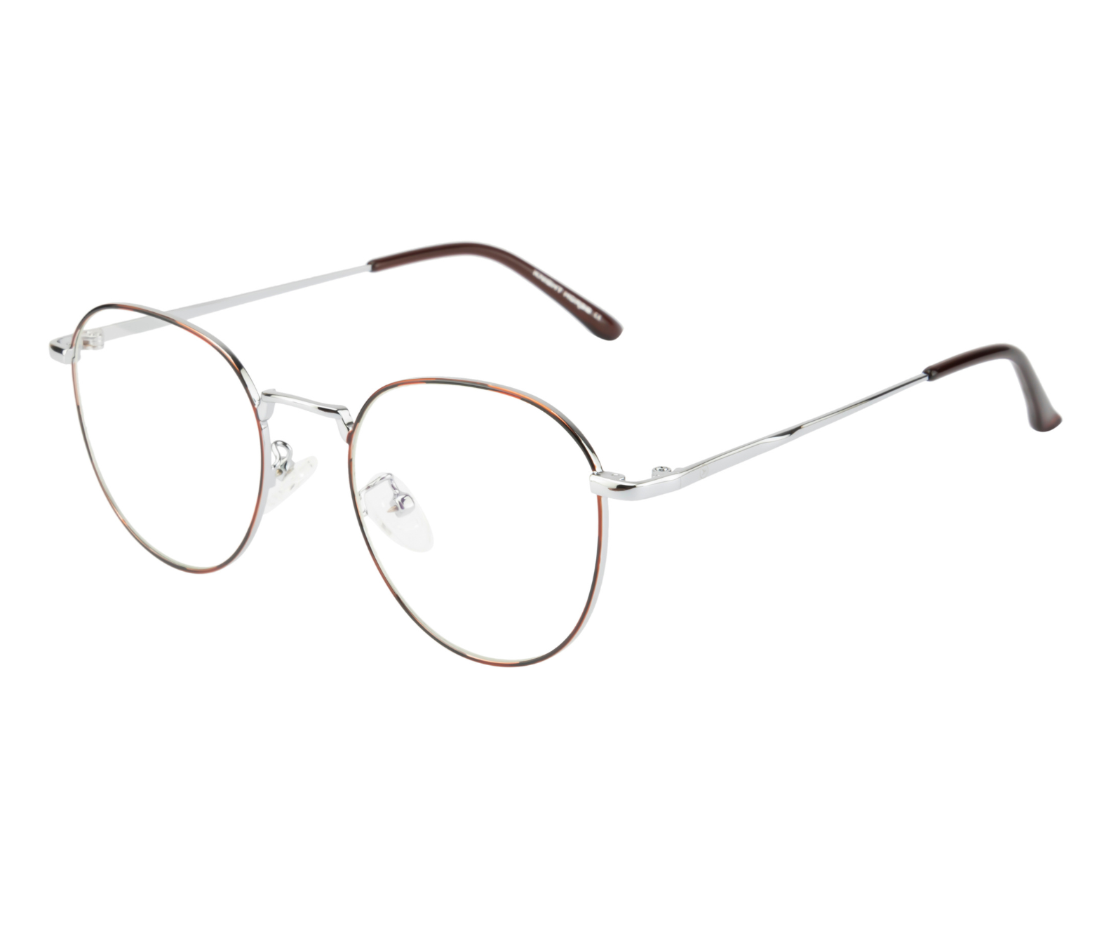 Metal Blue Cut Eyewear: Silver with Red & Black Accents