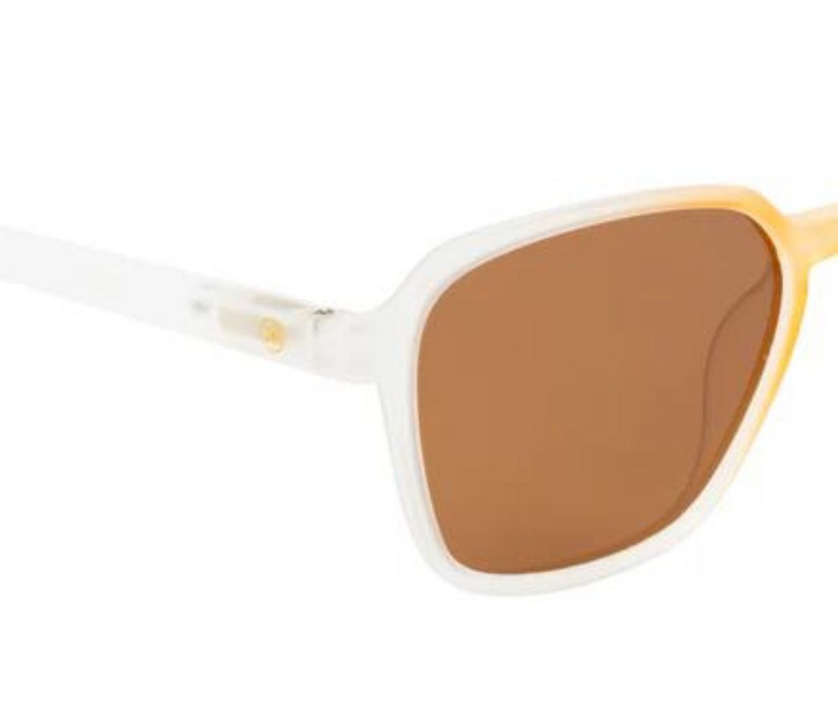 Sunfire: Polarized Sunglasses - Transparent Orange Color | Square Frame