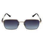 Silver Square Sunglasses – Polarized Blue Gradient Lens