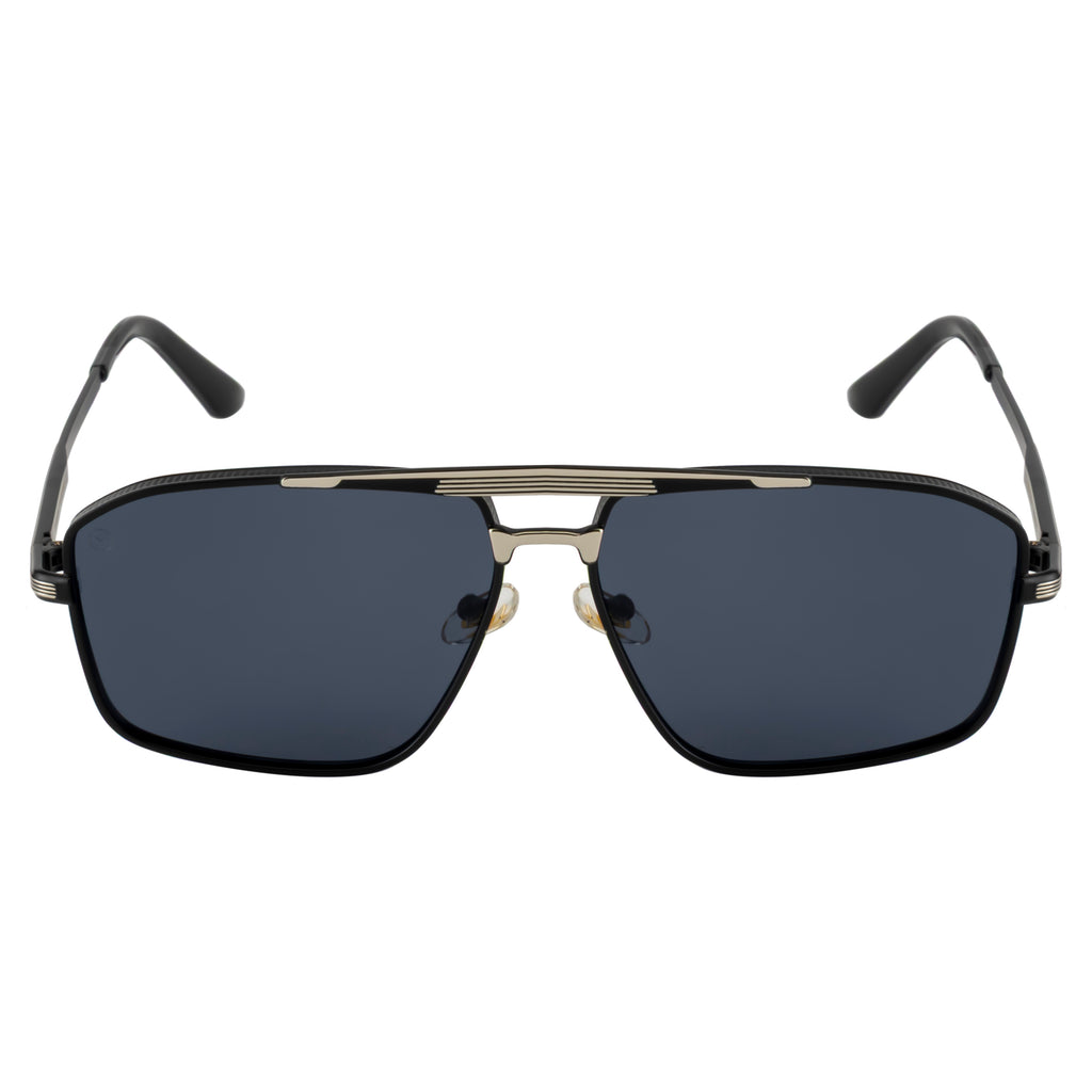 Black Aviator Sunglasses – Polarized UV400 Square Frame