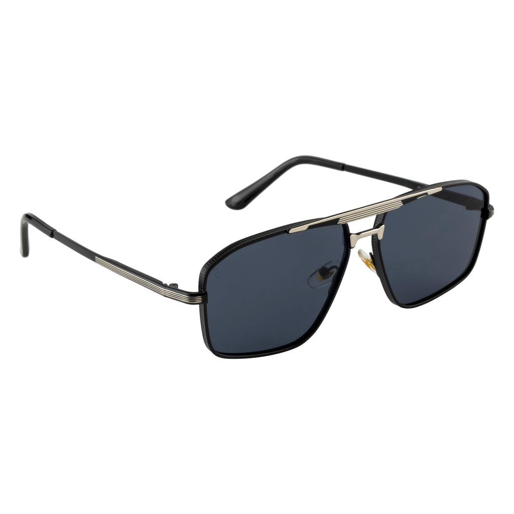 Black Aviator Sunglasses – Polarized UV400 Square Frame
