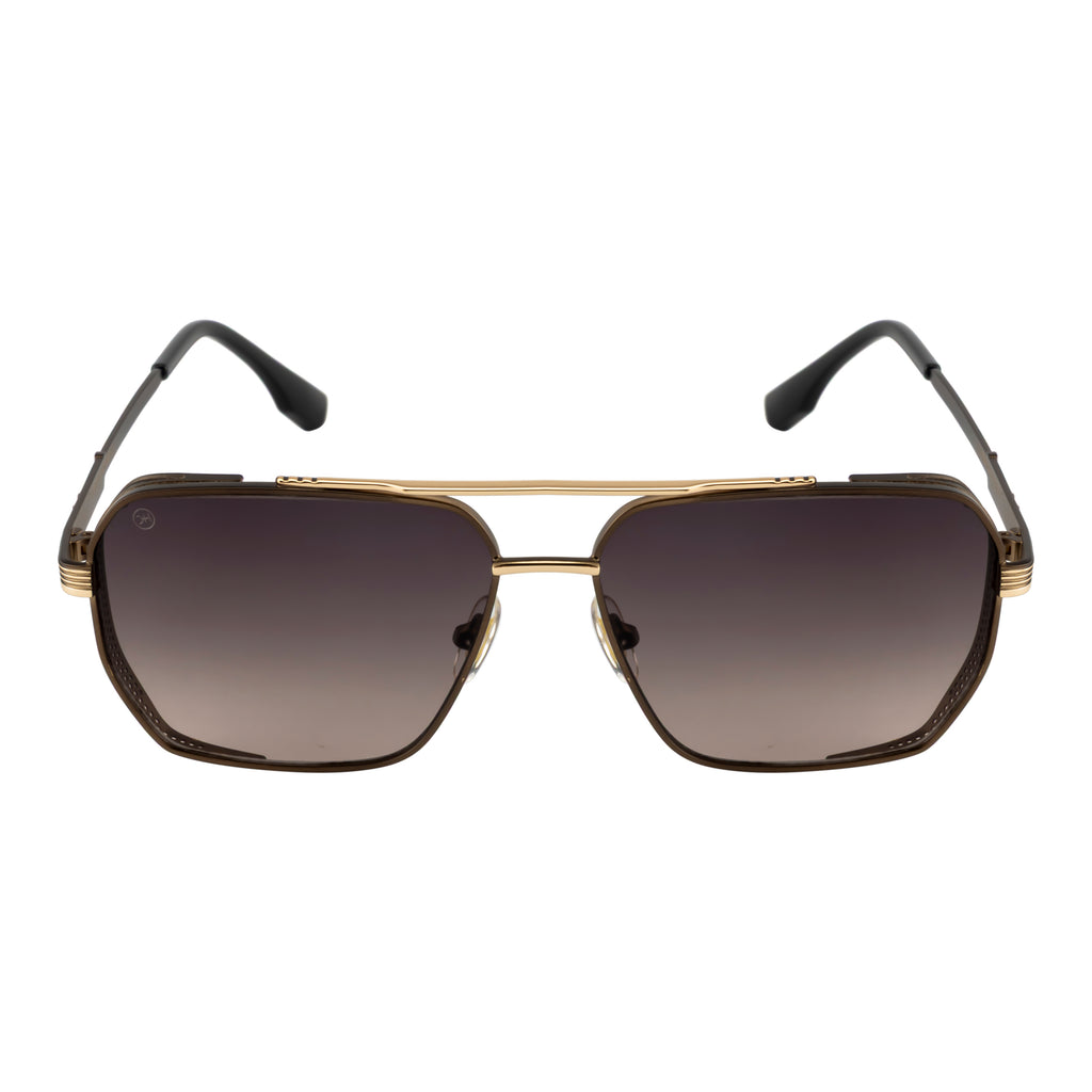 Gold Brown Aviator Sunglasses – Polarized UV400
