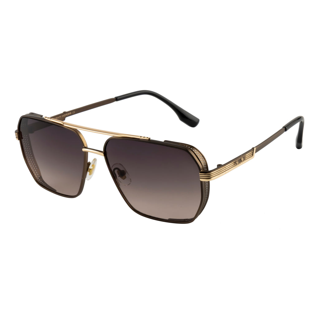 Gold Brown Aviator Sunglasses – Polarized UV400