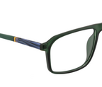 Green Rectangle Eyewear with Spring Hinges