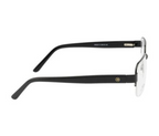 Obsidian Aviator: Sleek Metal Eyewear Frame in Supreme Black