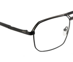 Metal Eyewear - Black Color | Geometric Design | with Spring Hinges | Double Bar