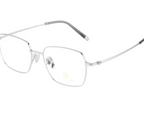 Titanium Elegance: Silver |Square |Full Rim