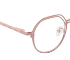 Pink Metal Double Rim Eyewear: New Shape with Spring Sides