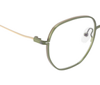 Geometric Eyewear: Lightweight Metal Frames in Striking Green