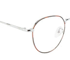 Metal Blue Cut Eyewear: Silver with Red & Black Accents