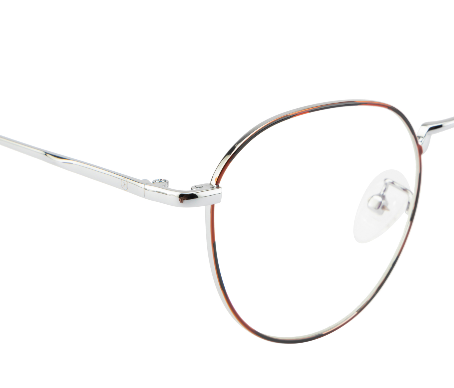 Metal Blue Cut Eyewear: Silver with Red & Black Accents