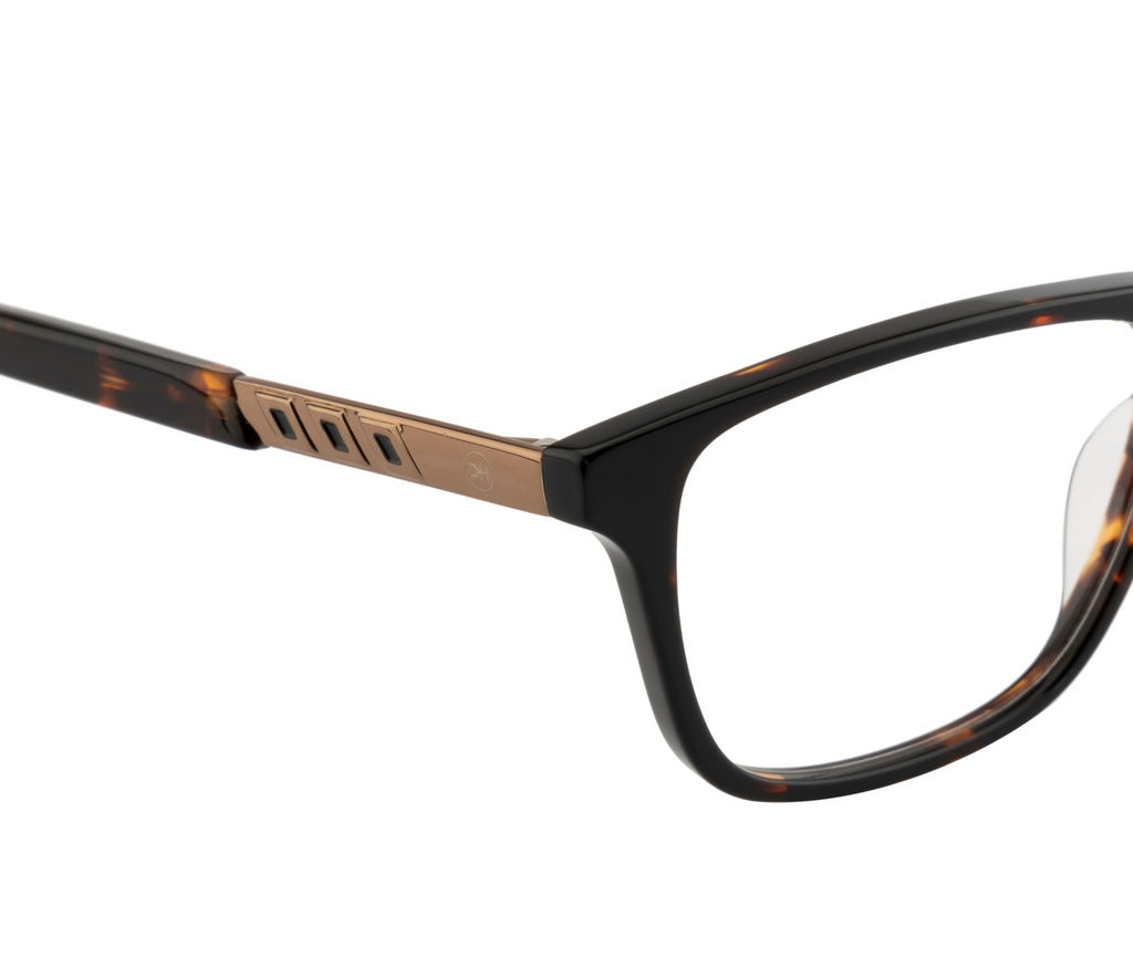 Classic Brown Rectangular Eyewear Frame with Spring Hinges