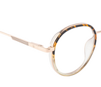 DualTone Round Rim Eyewear - DA Brown & Transparent Fusion with Spring