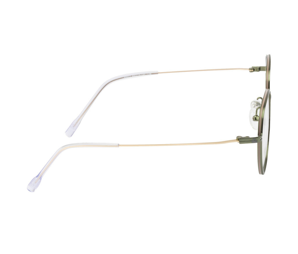 Geometric Eyewear: Lightweight Metal Frames in Striking Green