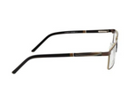Classic: Brown Metal Rectangle Glasses with Spring Hinges