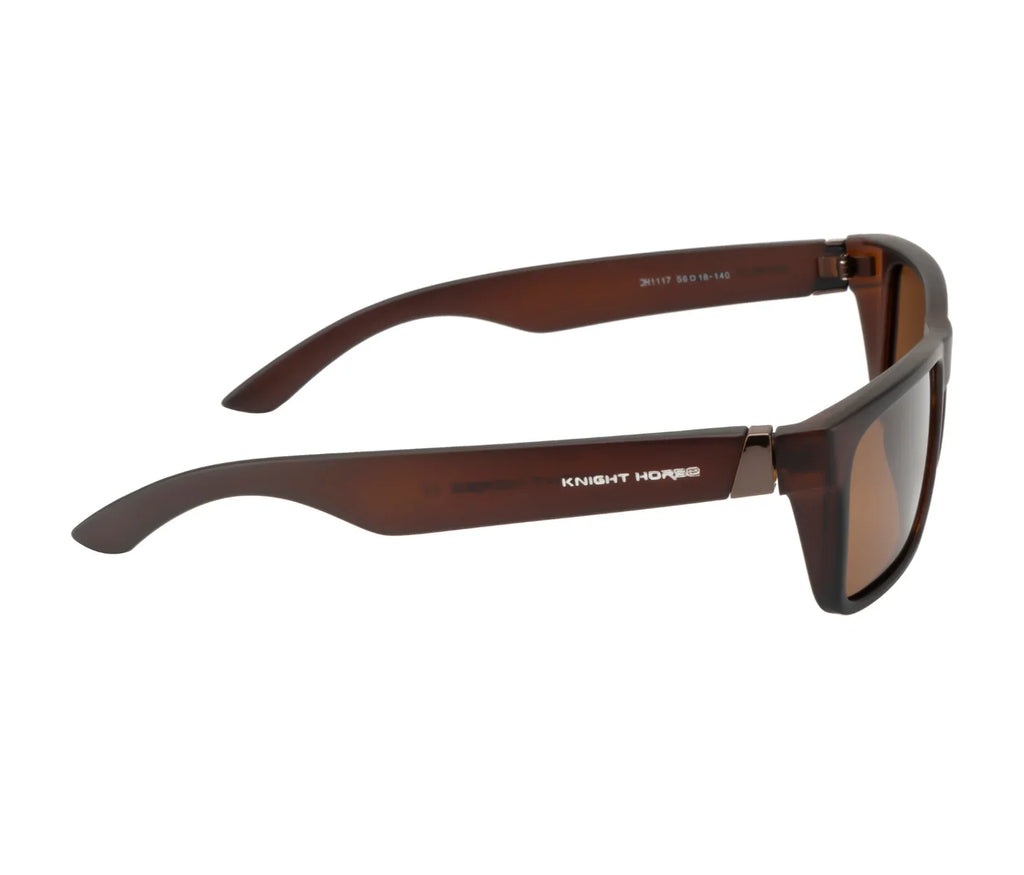 Polarized Rectangle Sunglasses - Brown Frame & Lens