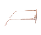 Pink Metal Double Rim Eyewear: New Shape with Spring Sides
