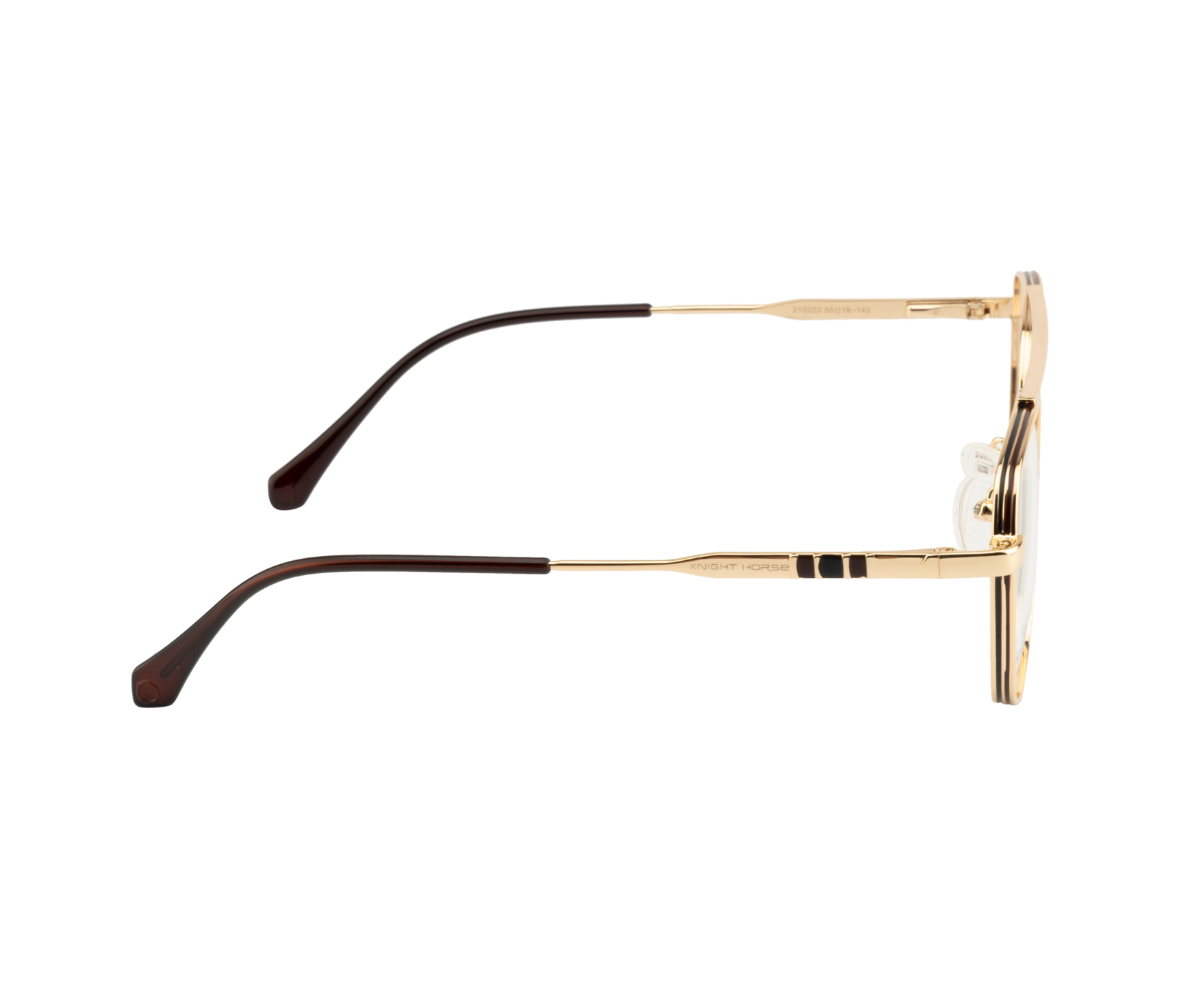 Geometric Luxe: Metal Eyewear with Two-Tone Rim and Spring Hinges