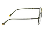 Square Metal Eyewear - Grey with Double Bar and Spring Hinges