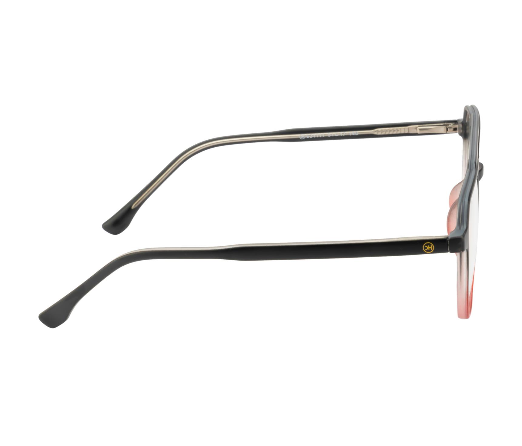 Eyewear: Half Black, Half Red with Spring Hinges