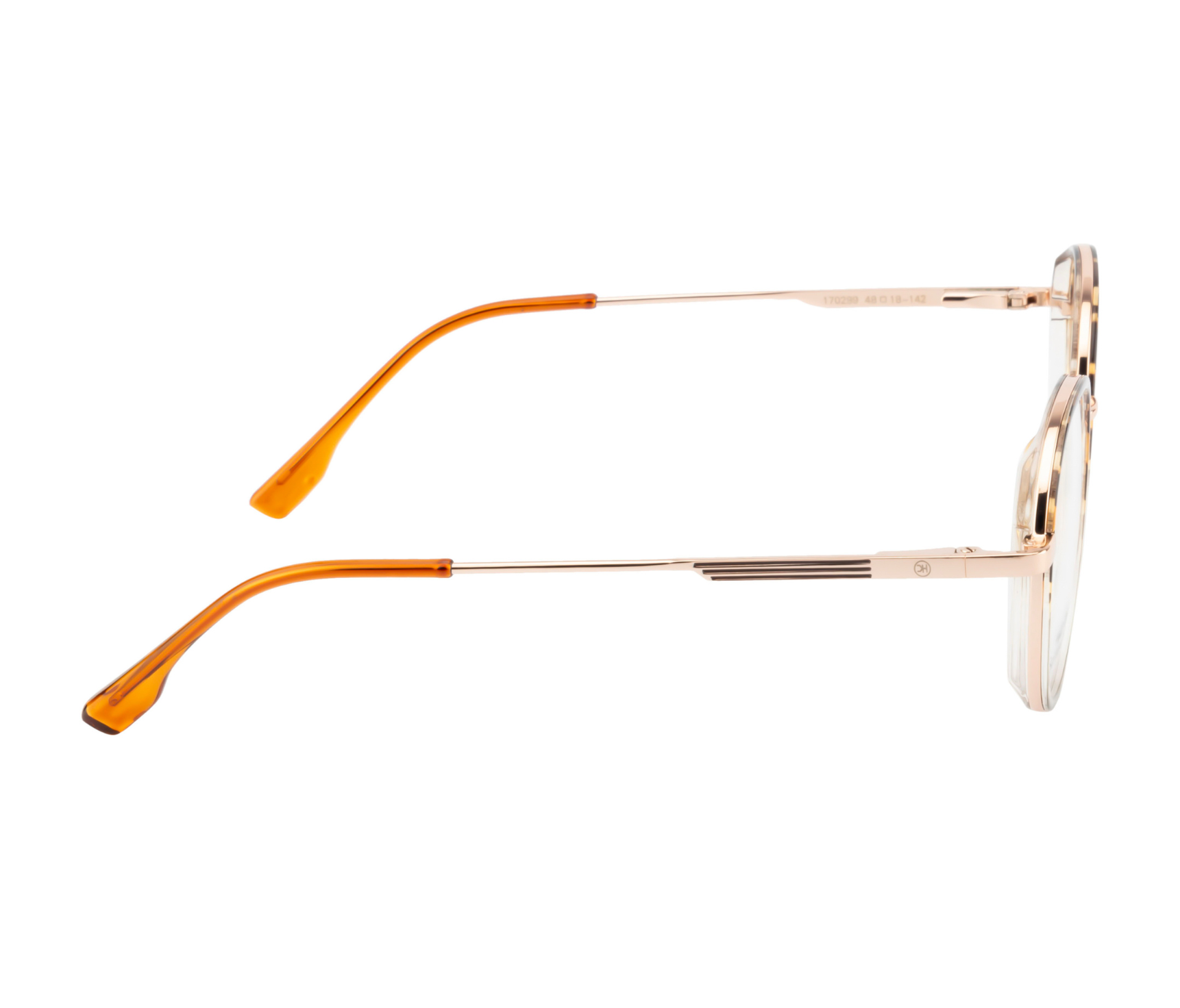 DualTone Round Rim Eyewear - DA Brown & Transparent Fusion with Spring