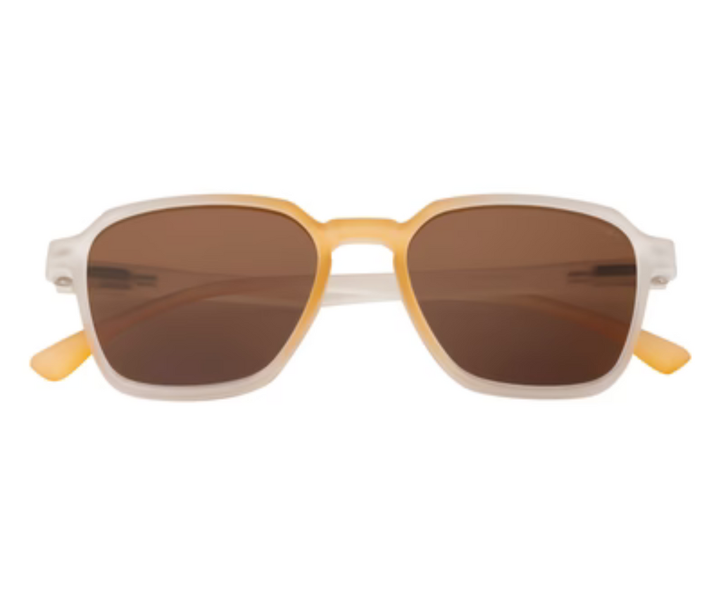 Sunfire: Polarized Sunglasses - Transparent Orange Color | Square Frame