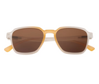 Sunfire: Polarized Sunglasses - Transparent Orange Color | Square Frame