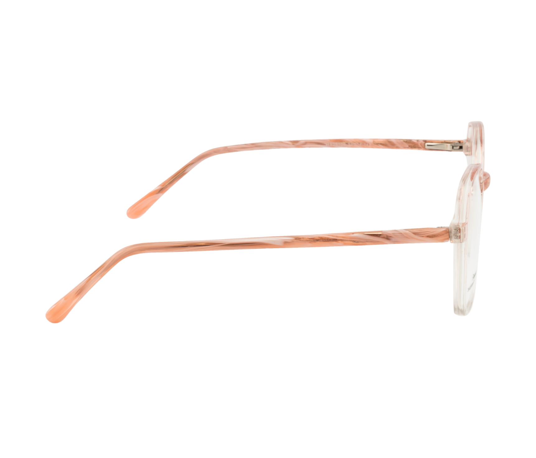 HexaGlow: Glossy Transparent Pink Hexagonal Eyewear for Women
