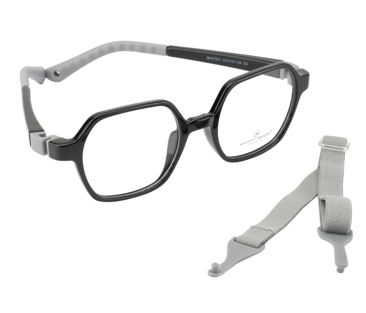 Kids Eyewear Frames in Black with Flexible Hinges - Lightweight
