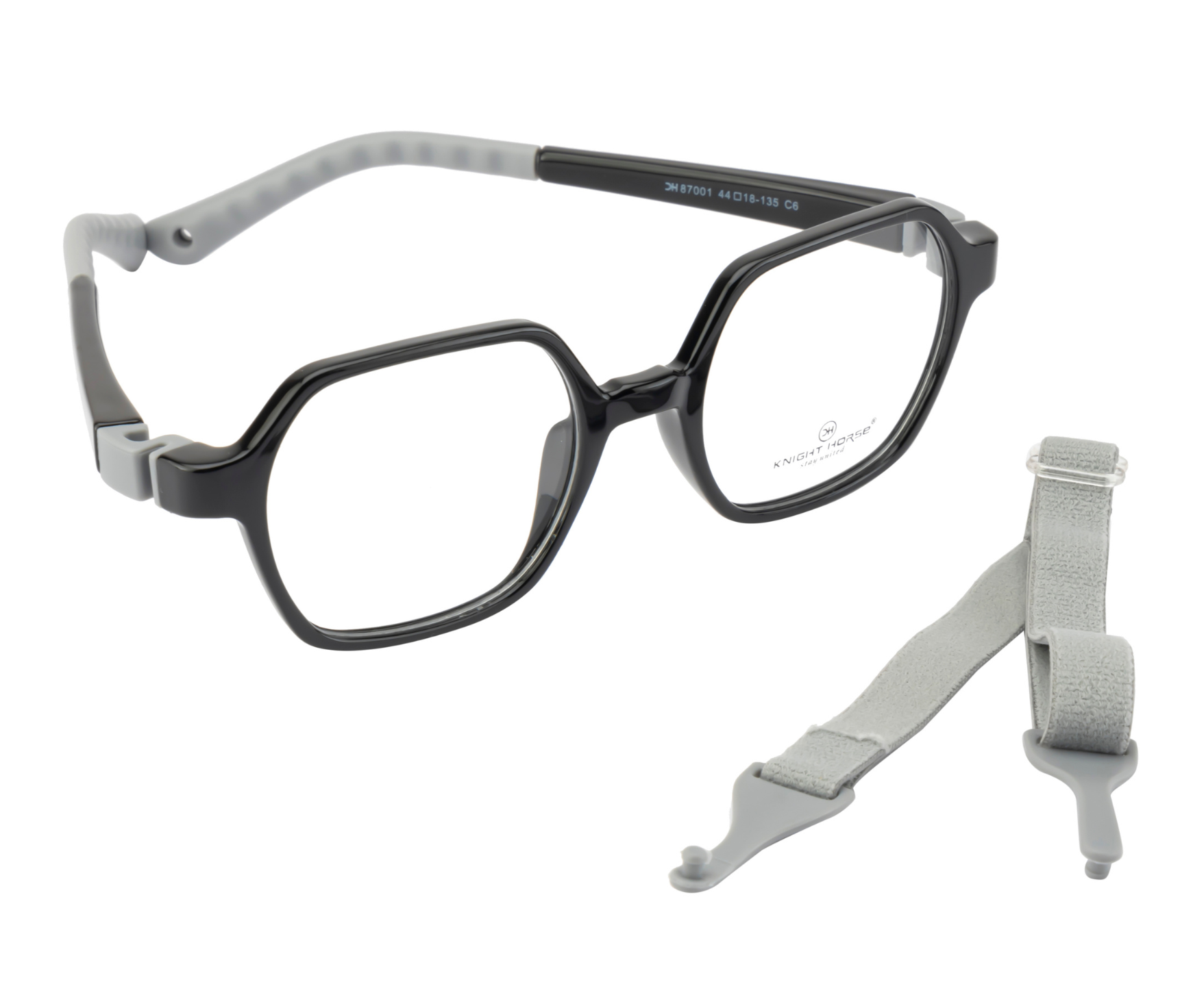Kids Eyewear Frames in Black with Flexible Hinges - Lightweight