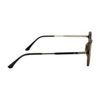 Geometric Square Eyeglass Frame – Matte Brown Dual Tone