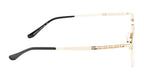 Rectangular Gold And Black Metal Eyewear Frame For Men