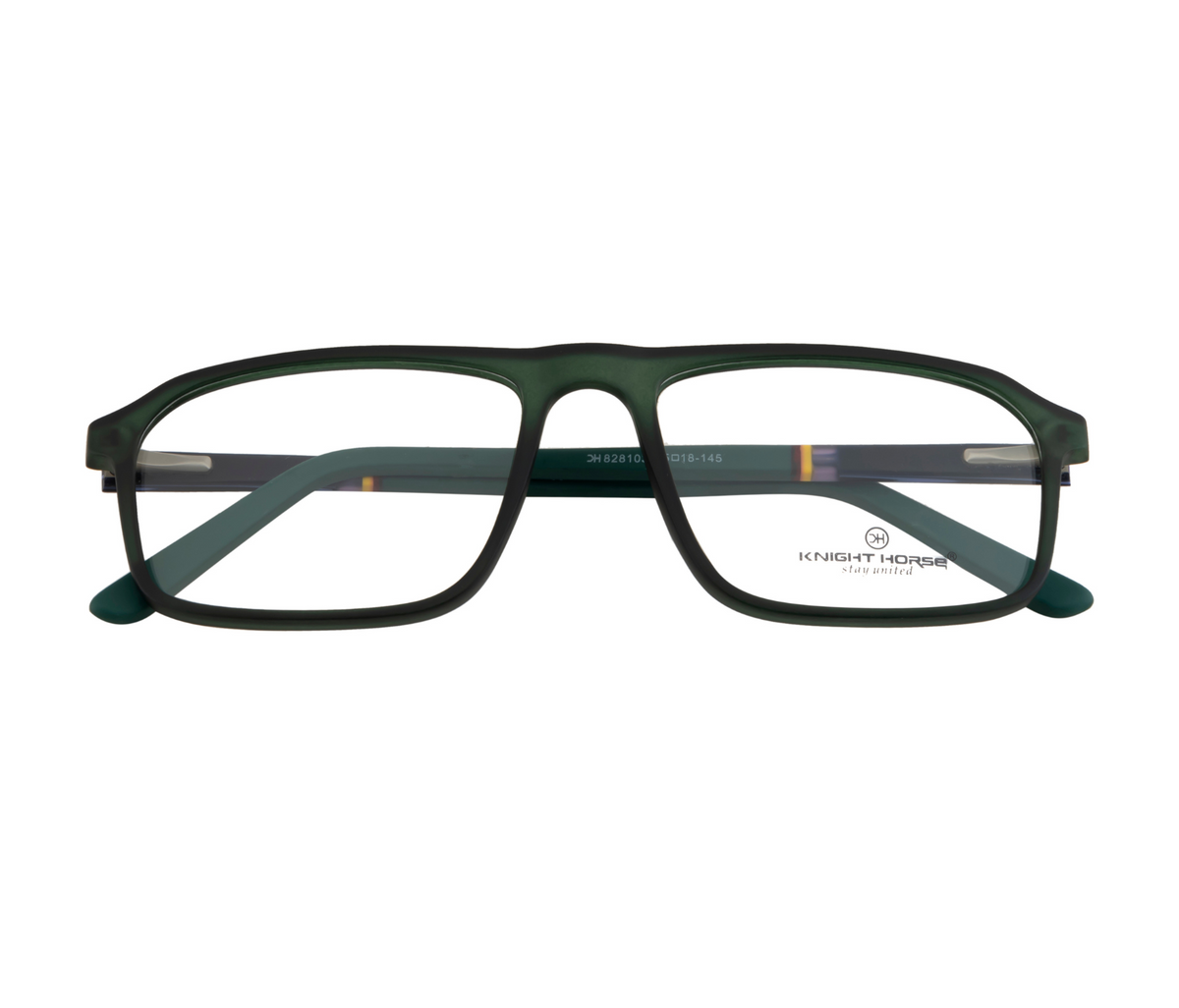 Green Rectangle Eyewear with Spring Hinges