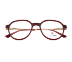 Geometric TR90 Eyewear - Maroon Elegance