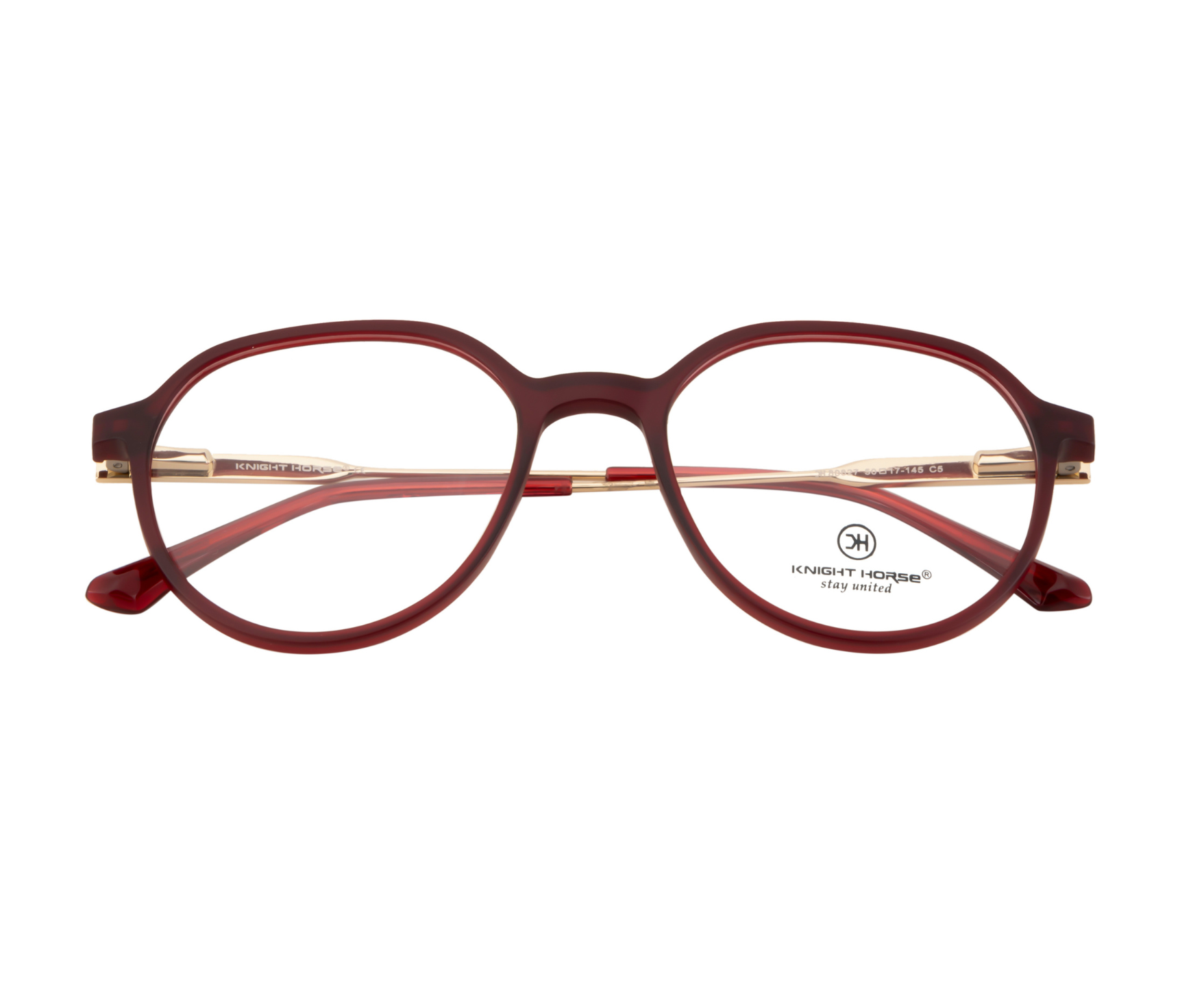 Geometric TR90 Eyewear - Maroon Elegance
