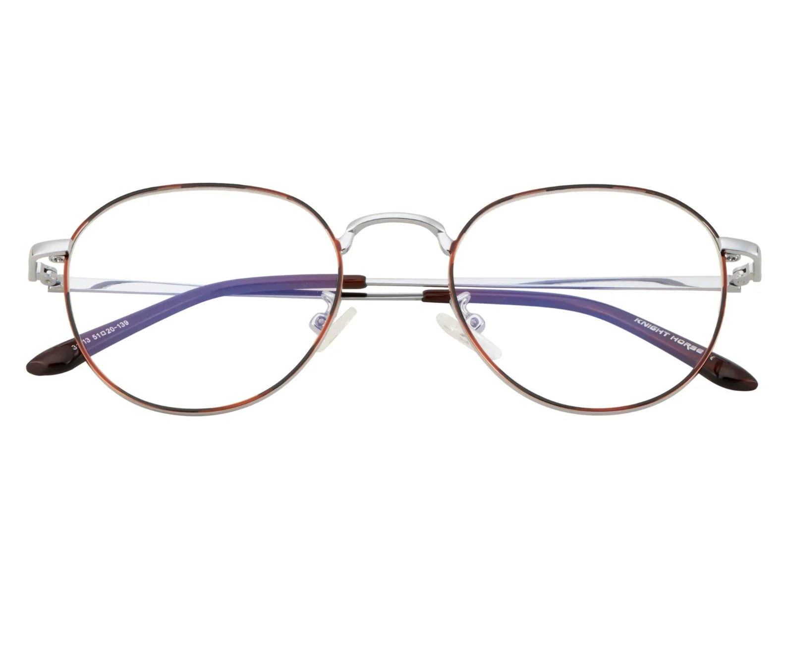 Metal Blue Cut Eyewear: Silver with Red & Black Accents