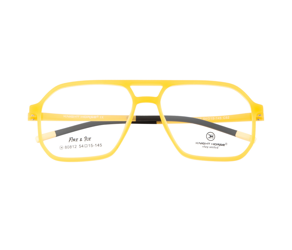 Eyewear Frame in Vibrant Yellow | Hexagonal Shape | Spring