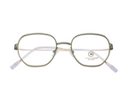 Geometric Eyewear: Lightweight Metal Frames in Striking Green