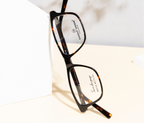 Classic Brown Rectangular Eyewear Frame with Spring Hinges