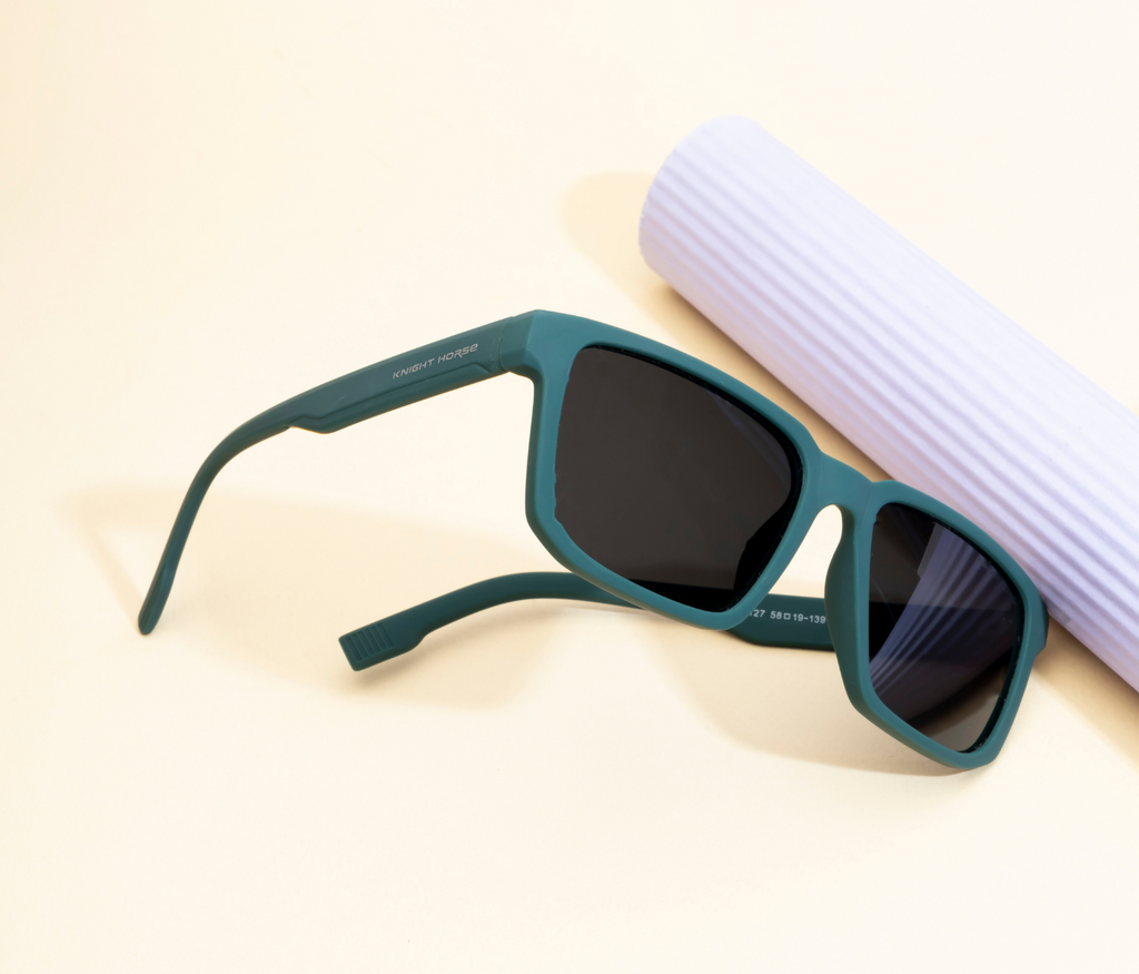 Polarized Sunglasses - Emerald Green with Obsidian Black Lenses