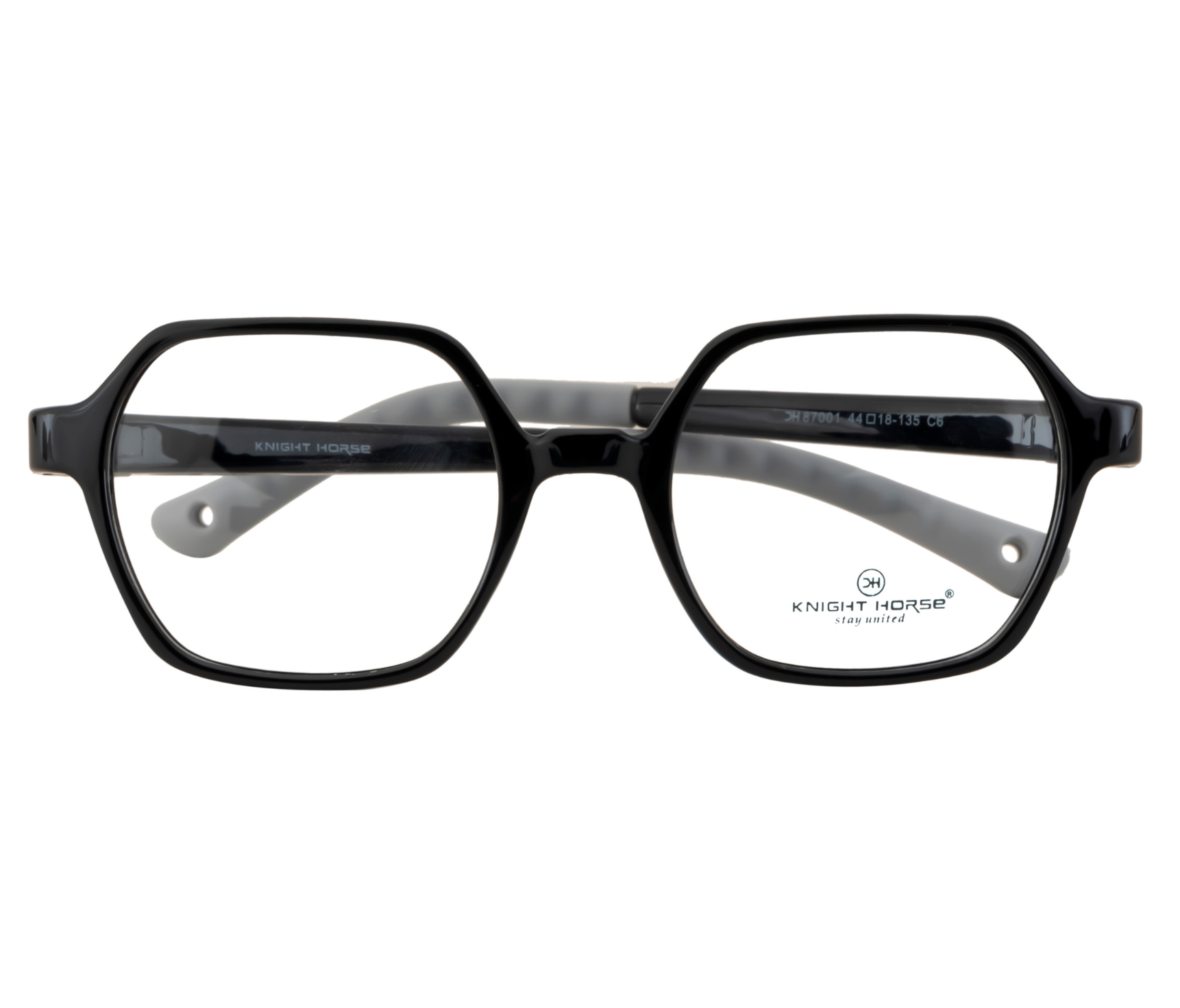Kids Eyewear Frames in Black with Flexible Hinges - Lightweight