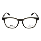 Transparent Smoke Grey Rectangular Eyeglass Frame – Lightweight TR with Textured Temples
