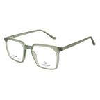 Rectangular Transparent Green Eyeglass Frame